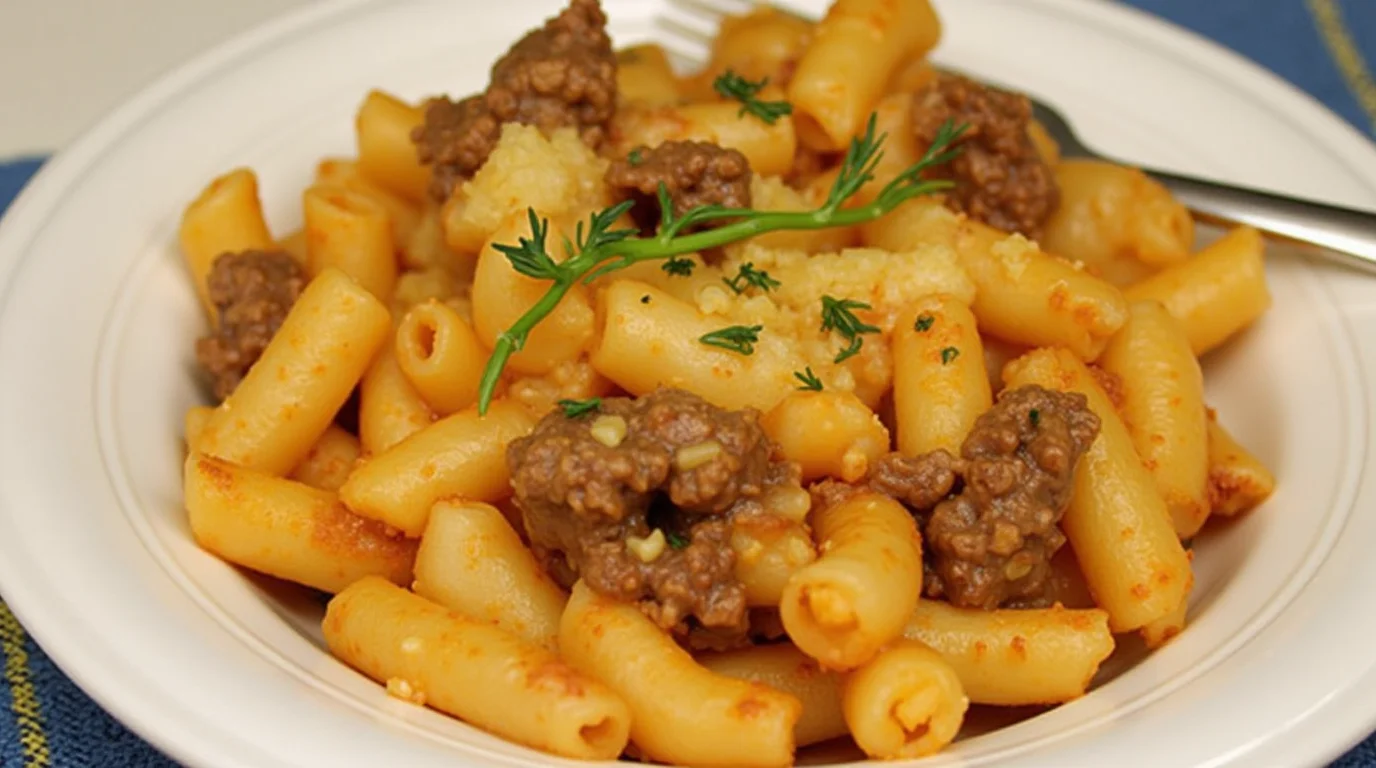 Delicious Hamburger and Macaroni Hot Dish Recipe